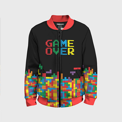 Детский бомбер Game over / 3D-Красный – фото 1