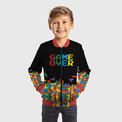 Бомбер детский Game over, цвет: 3D-красный — фото 2