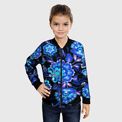 Бомбер детский Хохлома негатив, цвет: 3D-черный — фото 2