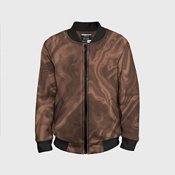 Бомбер детский Коричневый абстракция в точку, цвет: 3D-черный