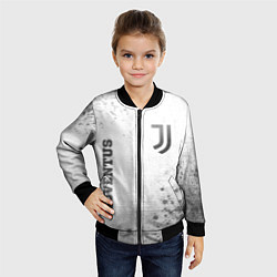 Бомбер детский Juventus - white gradient вертикально, цвет: 3D-черный — фото 2