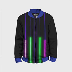 Детский бомбер Color Purple green pink