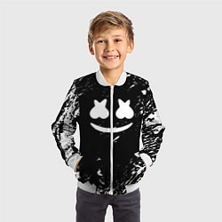 Бомбер детский Marshmello брызги красок, цвет: 3D-белый — фото 2