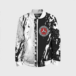 Бомбер детский Mercedes краски текстура, цвет: 3D-белый