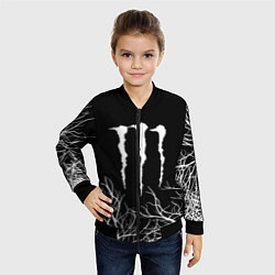 Бомбер детский Monster energy лес, цвет: 3D-черный — фото 2