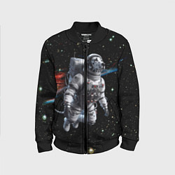 Бомбер детский The dalmatian brave cosmonaut - ai art, цвет: 3D-черный