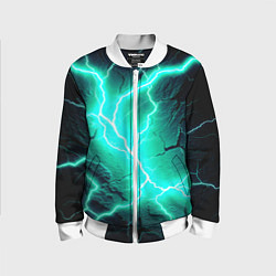 Детский бомбер Color light blue black