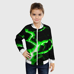 Бомбер детский Разлом, цвет: 3D-белый — фото 2