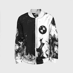 Бомбер детский BMW black fire, цвет: 3D-белый