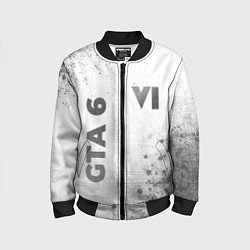 Бомбер детский GTA 6 - white gradient вертикально, цвет: 3D-черный