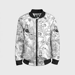 Бомбер детский Птицы Сирин, цвет: 3D-черный
