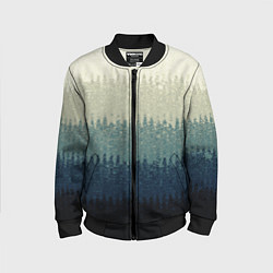 Бомбер детский Серо-синий градиент текстурированные полосы, цвет: 3D-черный