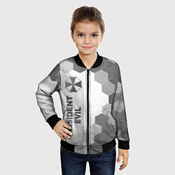 Бомбер детский Resident Evil - white gradient по-вертикали, цвет: 3D-черный — фото 2