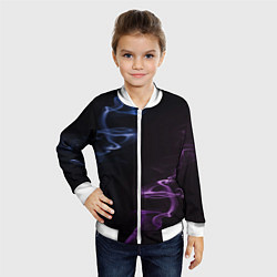 Бомбер детский Color black blue pink, цвет: 3D-белый — фото 2