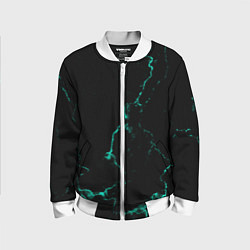 Детский бомбер Color black turquoise