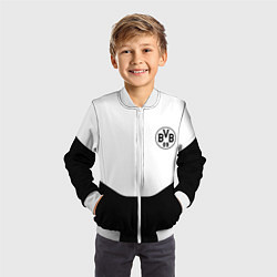 Бомбер детский Borussia geometry, цвет: 3D-белый — фото 2