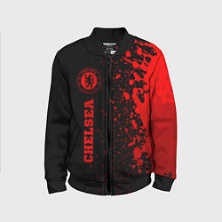 Бомбер детский Chelsea - red gradient по-вертикали, цвет: 3D-черный