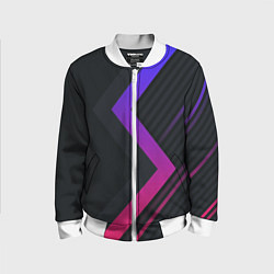 Детский бомбер Color black line