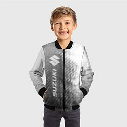 Бомбер детский Suzuki - grey gradient по-вертикали, цвет: 3D-черный — фото 2