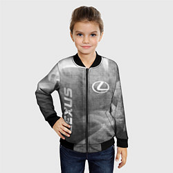 Бомбер детский Lexus - grey gradient вертикально, цвет: 3D-черный — фото 2