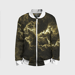 Бомбер детский Lightning yellow, цвет: 3D-белый
