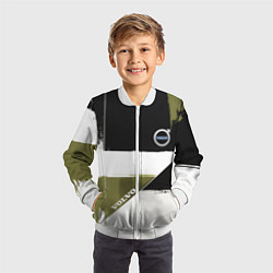 Бомбер детский Volvo логотип, цвет: 3D-белый — фото 2