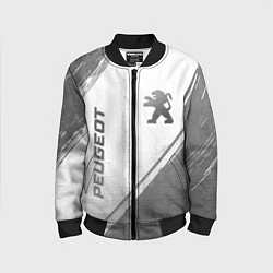 Бомбер детский Peugeot - white gradient вертикально, цвет: 3D-черный