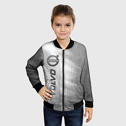 Бомбер детский Volvo - white gradient по-вертикали, цвет: 3D-черный — фото 2