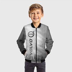Бомбер детский Volvo - white gradient по-вертикали, цвет: 3D-черный — фото 2