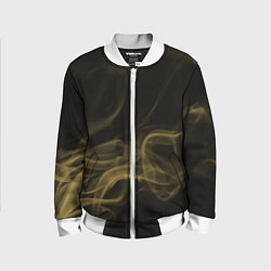Бомбер детский Color smoke yellow, цвет: 3D-белый