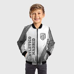 Бомбер детский Atletico Madrid - white gradient вертикально, цвет: 3D-черный — фото 2