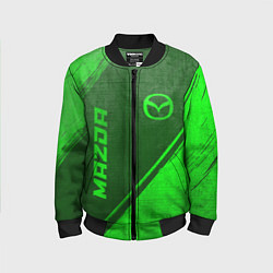 Бомбер детский Mazda - green gradient вертикально, цвет: 3D-черный
