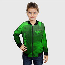 Бомбер детский The Last Of Us - green gradient вертикально, цвет: 3D-черный — фото 2