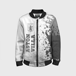 Бомбер детский Aston Villa - white gradient по-вертикали, цвет: 3D-черный