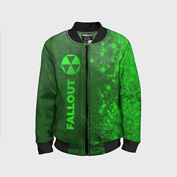 Бомбер детский Fallout - green gradient по-вертикали, цвет: 3D-черный