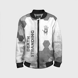 Бомбер детский Death Stranding - white gradient вертикально, цвет: 3D-черный