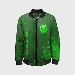 Детский бомбер Gears of War - green gradient вертикально