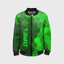 Бомбер детский Opel - green gradient по-вертикали, цвет: 3D-черный