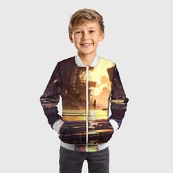 Бомбер детский Аниме под солнцем, цвет: 3D-белый — фото 2