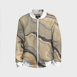 Бомбер детский Песочный мрамор, цвет: 3D-белый