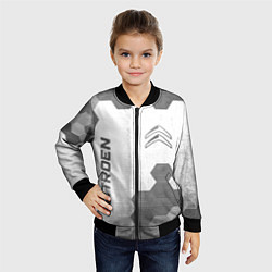 Бомбер детский Citroen - white gradient вертикально, цвет: 3D-черный — фото 2