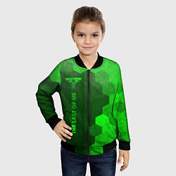 Бомбер детский The Last Of Us - green gradient по-вертикали, цвет: 3D-черный — фото 2