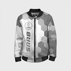 Бомбер детский Saab - white gradient по-вертикали, цвет: 3D-черный