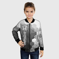 Бомбер детский Honda - grey gradient по-вертикали, цвет: 3D-черный — фото 2