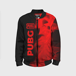 Бомбер детский PUBG - red gradient по-вертикали, цвет: 3D-черный