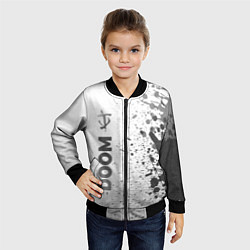 Бомбер детский Doom - white gradient по-вертикали, цвет: 3D-черный — фото 2