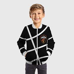 Бомбер детский Кливленд Кавальерс текстура мяча, цвет: 3D-белый — фото 2