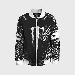 Бомбер детский Monster energy white splash, цвет: 3D-белый