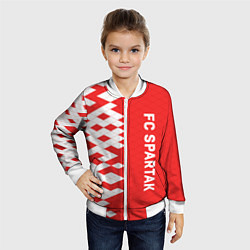 Бомбер детский ФК Спартак Москва текстура, цвет: 3D-белый — фото 2
