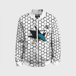Бомбер детский Сан Хосе Шаркс - белые плиты, цвет: 3D-белый